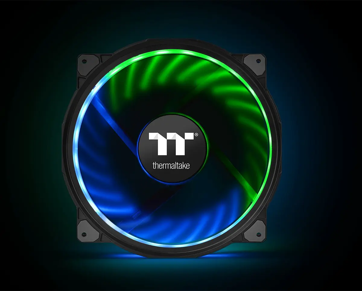 THERMALTAKE RIING PLUS 20 RGB – VENTILATEUR BOÎTIER 200 MM – ARGB – HAUTE CIRCULATION – BLACK