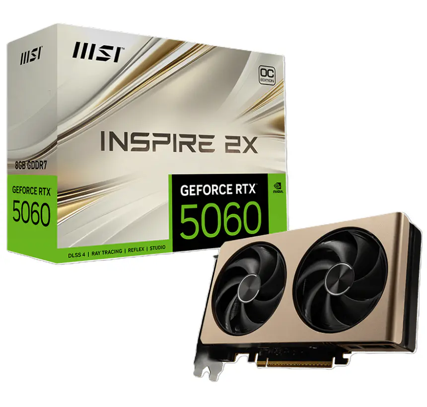 MSI GeForce RTX 5060 INPIRE 2X OC Edition – Carte Graphique Gaming Caractéristiques Principales