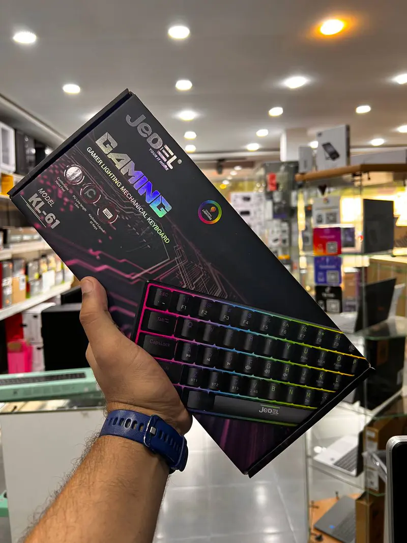 JEDEL KL-160 – CLAVIER GAMING MÉCANIQUE FILAIRE – BLUE SWITCH – RGB LIGHTING – ANTI-GHOSTING – 90% – QWERTY