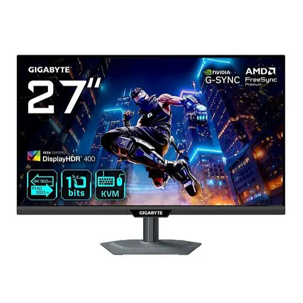 GIGABYTE M27UP – GAMING MONITEUR 27″ 4K UHD – DALL IPS – 160 HZ – 1MS – HDR400 – AJUSTABLE – BLACK