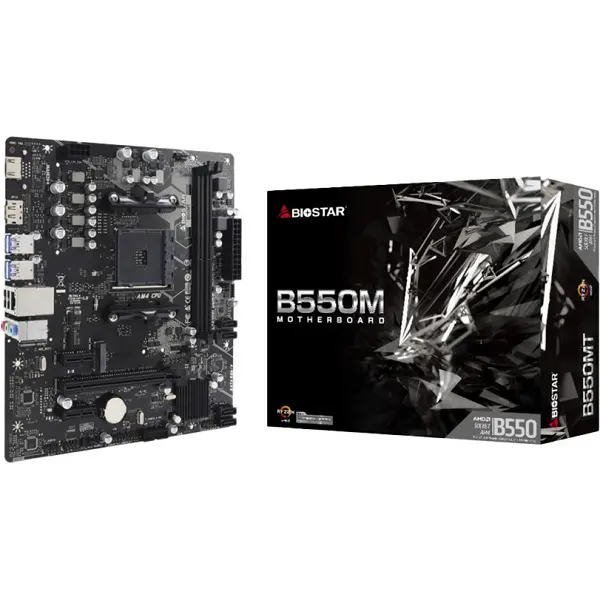 BIOSTAR B550MH – CARTE MÈRE MICRO-ATX – SOCKET AMD AM4 – 2 X DDR4 – SATA III – SLOT M.2 – BLACK