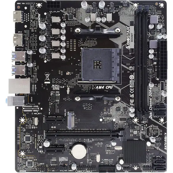 BIOSTAR B550MH – CARTE MÈRE MICRO-ATX – SOCKET AMD AM4 – 2 X DDR4 – SATA III – SLOT M.2 – BLACK