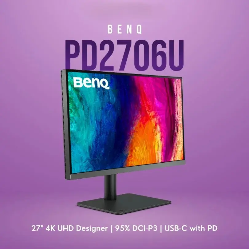 ECRAN BENQ PD2706U – 27″ 4K UHD – IPS – SRGB – HOTKEY PUCK G2 – DP/HDMI/TYPE-C – PIVOT – NOIR