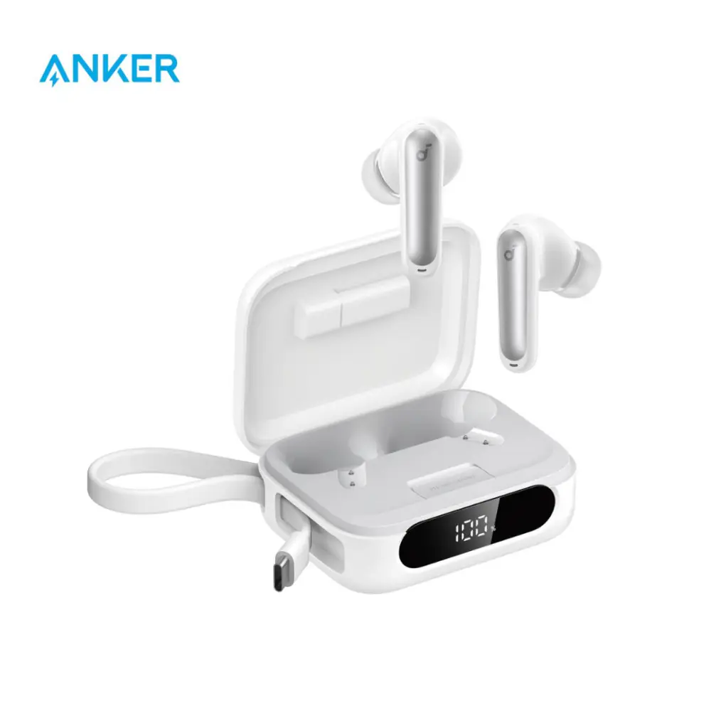 SOUNDCORE BY ANKER P41i – EARBUDS SANS FIL + FAST CHARGEURE – ANC – 40H – USB-C – ORIGINAL – BLACK & WHITE