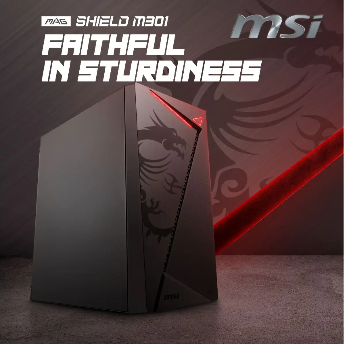 MSI MAG SHIELD M301 – BOITIER PC GAMING – MICRO ATX – USB 3.0 – AIRFLOW – ACIER PANNEAU – BLACK