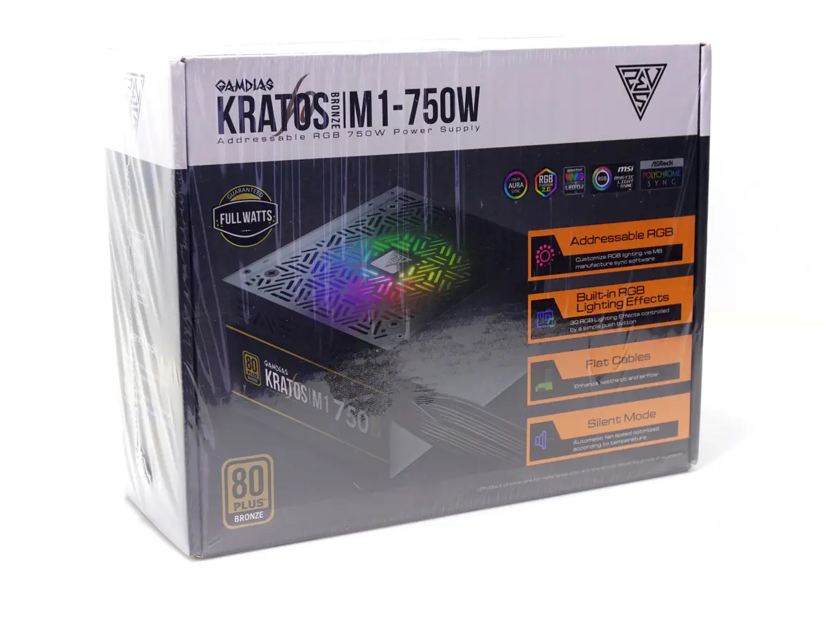GAMDIAS KRATOS M1-750B – ALIMENTATION 750W – 80+ BRONZE – SILENCIEUSE- RGB – ATX PFC ACTIF -BLACK