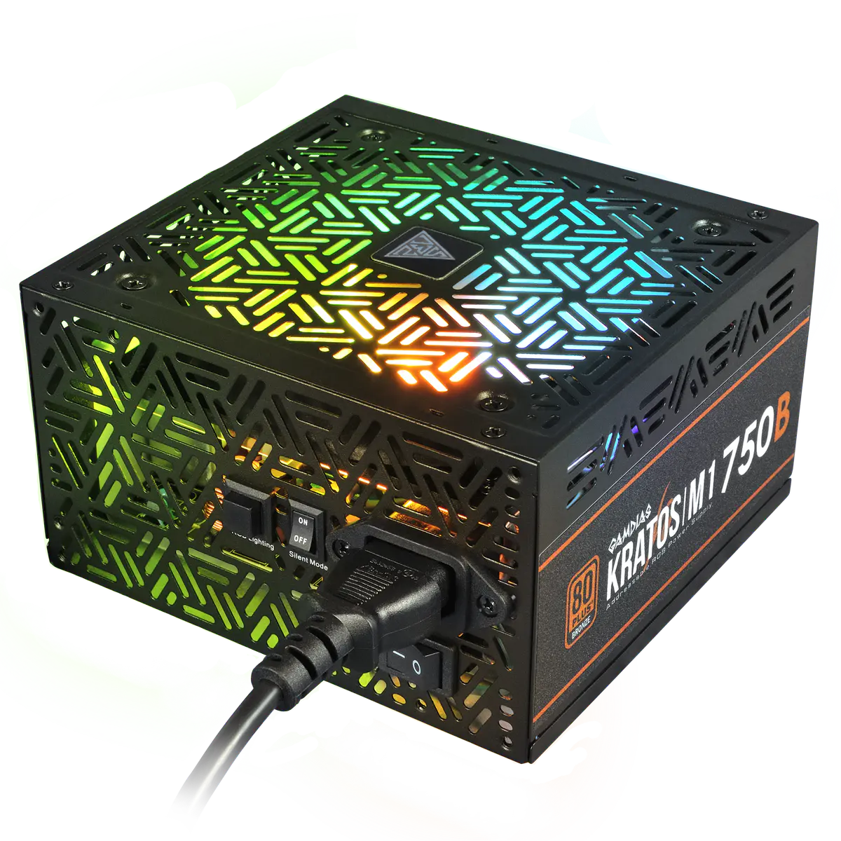 GAMDIAS KRATOS M1-750B – ALIMENTATION 750W – 80+ BRONZE – SILENCIEUSE- RGB – ATX PFC ACTIF -BLACK