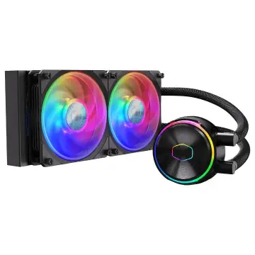 COOLER MASTER MASTERLIQUID PL240 FLUX – WATERCOOLING ARGB BLACK – INTEL ET AMD – 2 FAN LED 120MM