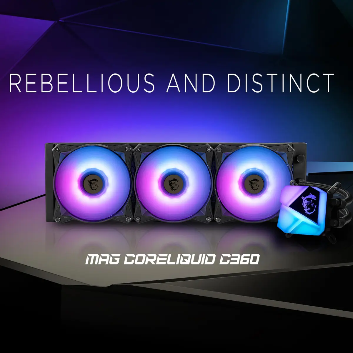 MSI MAG CORELIQUID C360 – WATER COOLING 360MM – 3 X FANS ARGB – PERFORMANCE – INTEL & AMD – BLACK