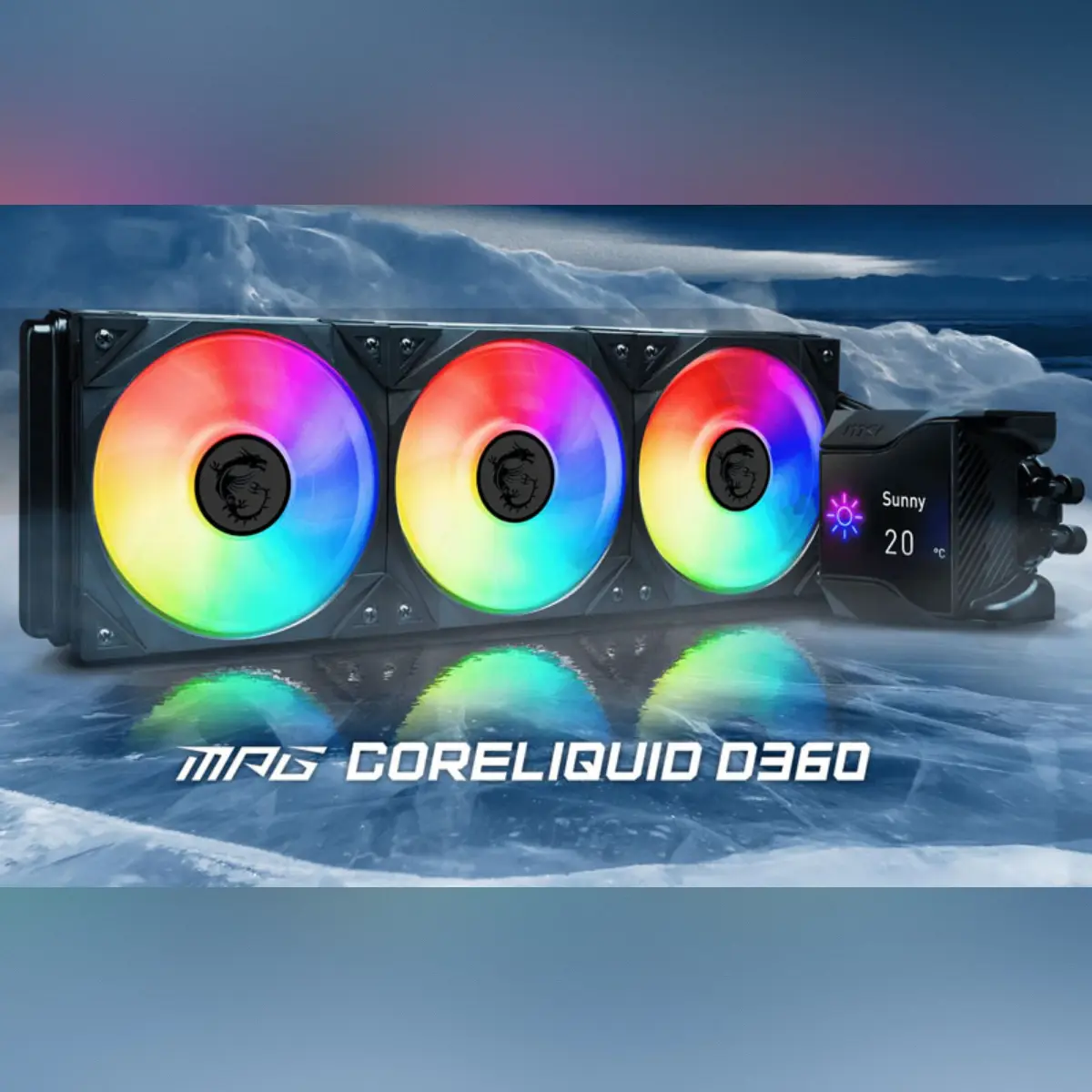 MSI MPG CORELIQUID D360 – WATER COOLING 360MM – ÉCRAN LCD – HAUTE PERFORMANCE – INTEL & AMD – BLACK