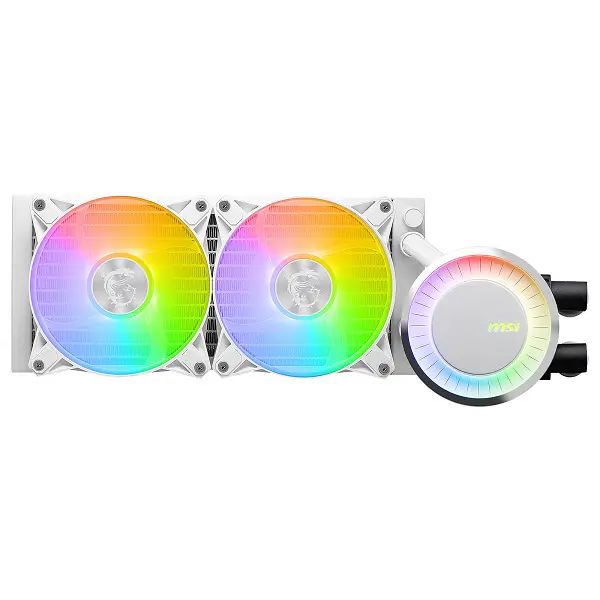 MSI MAG CORELIQUID E240 – WATERCOOLING 240MM – 2 X FANS ARGB – PERFORMANCE – INTEL & AMD – WHITE