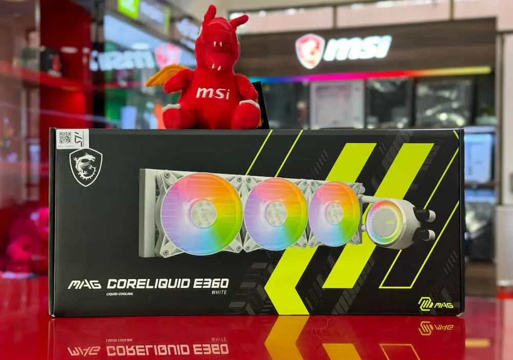 MSI MAG CORELIQUID E360 – WATER COOLING 360MM – 3 X FANS ARGB – PERFORMANCE – INTEL & AMD – WHITE