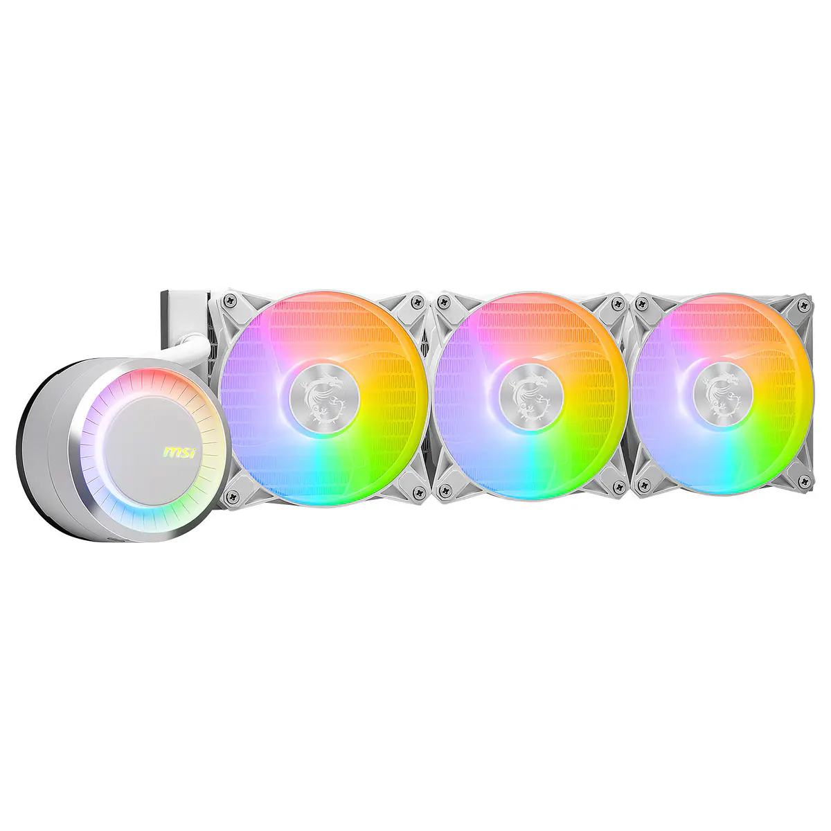 MSI MAG CORELIQUID E360 – WATER COOLING 360MM – 3 X FANS ARGB – PERFORMANCE – INTEL & AMD – WHITE