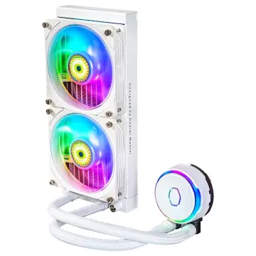 COOLER MASTER MASTERLIQUID PL240 FLUX – WATERCOOLING ARGB WHITE – INTEL ET AMD – 2 FAN LED 120MM