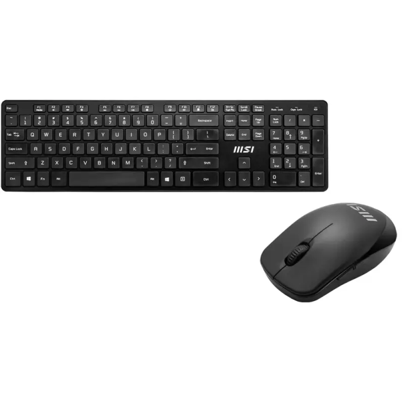 MSI COMBO CLAVIER + SOURIS SANS FIL – RF1430 – AZERTY – USB-A – 100% AVEC PAVÉ NUMÉRIQUE – BLACK
