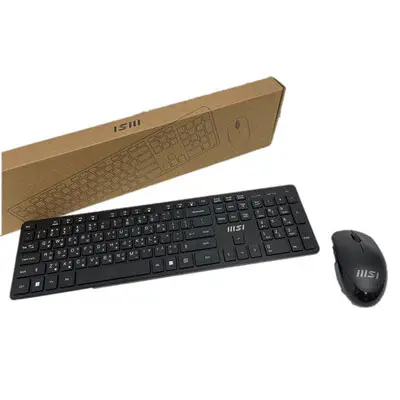 MSI COMBO CLAVIER + SOURIS SANS FIL – RF1430 – AZERTY – USB-A – 100% AVEC PAVÉ NUMÉRIQUE – BLACK