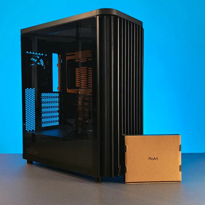 ASUS PROART PA401 WOOD TG PWM – BOÎTIER MOYEN TOURE – ATX 240MM – VERRE TREMPÉ – BLACK