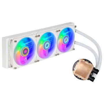 COOLER MASTER MASTERLIQUID PL360 FLUX – WATERCOOLING RGB WHITE – INTEL ET AMD – 3 FAN LED 120mm