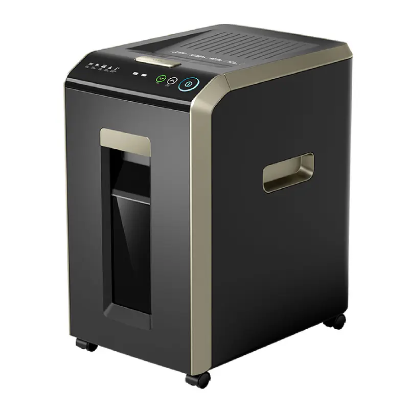 DESTRUCTEUR DOCUMENTS DELI ET088 – 32L LITRES – COUPE CROISÉE – MANUEL & AUTO – 200 SHEETS – BLACK