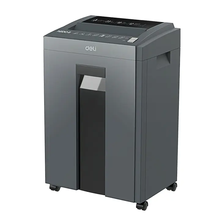 DESTRUCTEUR DOCUMENTS DELI E9952 – 23 LITRES – COUPE CROISÉE – MANUEL & AUTO – 12 SHEETS – BLACK