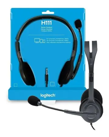 LOGITECH H111 – CASQUE STÉRÉO FILAIRE AVEC MICRO AJUSTABLE – JACK 3.5 MM – COMPATIBLE PC/MAC/MOBILE