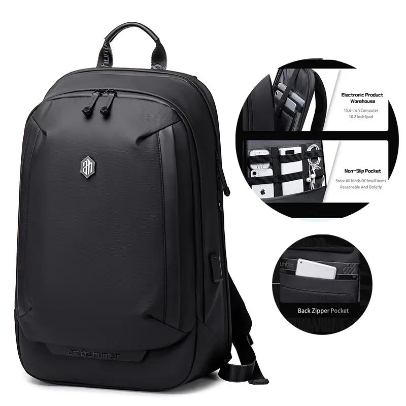 ARCTIC HUNTER B00443 – SAC À DOS 15,6″ – 25L – POLYESTER IMPERMÉABLE – DOCUMENT & LAPTOP – ÉTANCHE