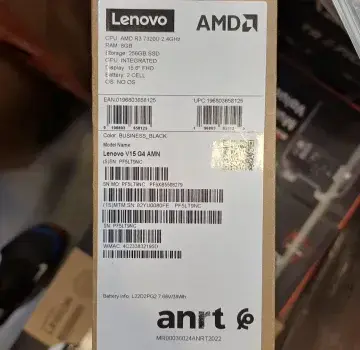 LENOVO V15 G4 AMN – RYZEN 3 7320U – 8GO – 256GO SSD – 15.6″ FHD – TYPE-C – AMD RADEON – BLACK