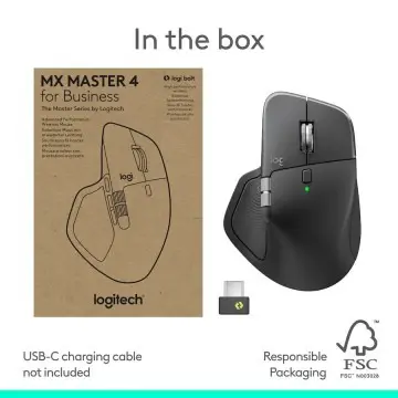 LOGITECH MX MASTER 4 FOR BUSINESS – SOURIS SANS FIL – ERGONOMIQUE AVANCÉEP PRO – 8 BOUTONS GRIS
