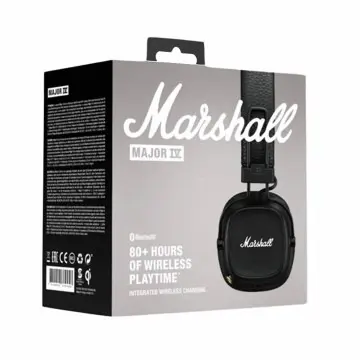 MARSHALL MAJOR IV NOIR – CASQUE SUPRA-AURAL SANS FIL – BLUETOOTH 5.0 – AUTONOMIE 80H – DESIGN PLIABLE – BLACK