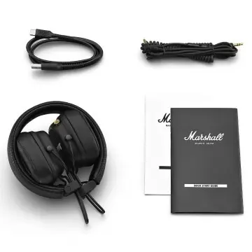 MARSHALL MAJOR IV NOIR – CASQUE SUPRA-AURAL SANS FIL – BLUETOOTH 5.0 – AUTONOMIE 80H – DESIGN PLIABLE – BLACK