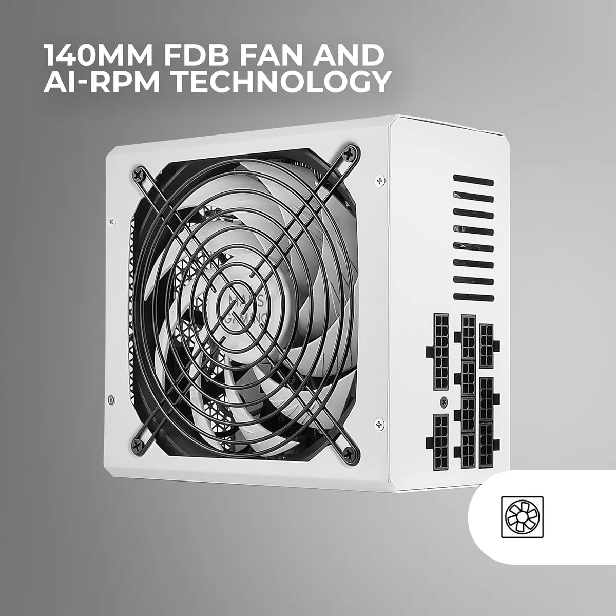 MARS GAMING MPZE750M – ALIMENTATION 750W – FULL MODULAIRE – 80 PLUS SILVER – TECHNOLOGIE AI – WHITE