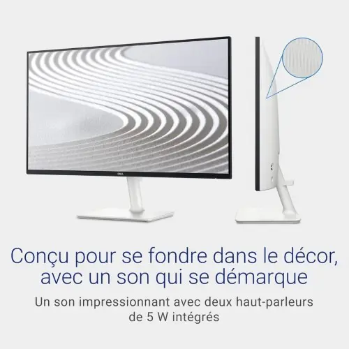 ECRAN DELL S2425H – 24″ FULL HD – IPS – 100HZ – 4MS – 2X HDMI – SPEAKERS – ULTRA-THIN BEZELS – WHITE