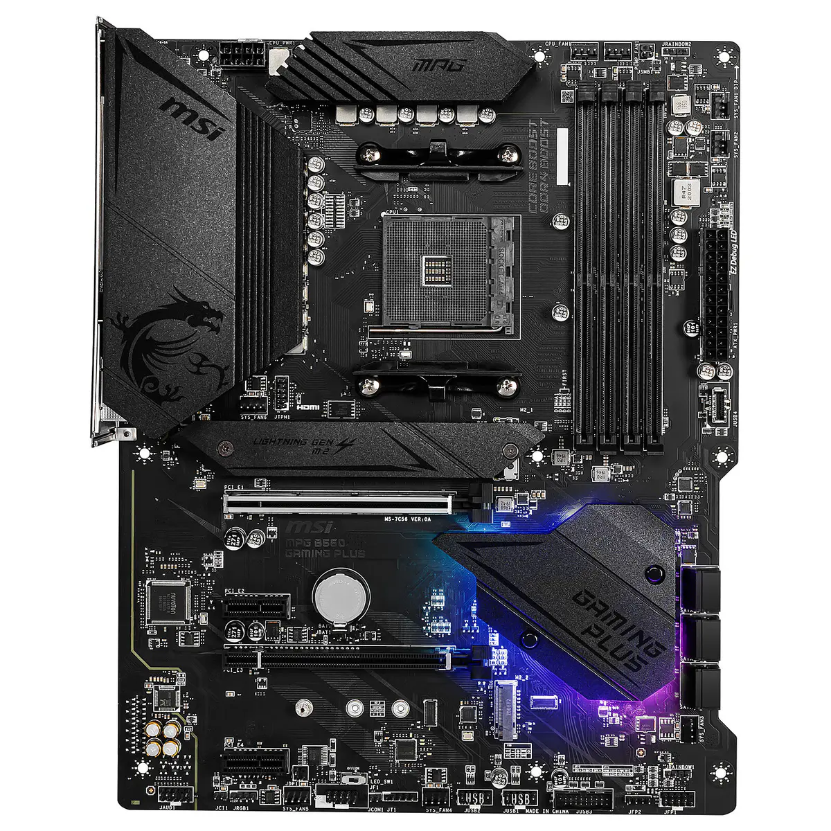 MSI MPG B550 GAMING PLUS ATX – AMD AM4 – 4x DDR4 – SATA 6Gb/s + M.2 – USB 3.1 – PCI-E 4.0 – BLACK