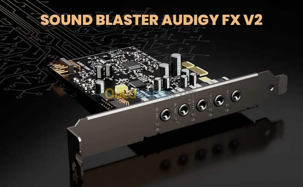 CARTE SON SOUND BLASTER AUDIGY FX V2 SB-AFXV2 – HAUTE RÉSOLUTION 24 BITS / 192 KHZ – 120 DB DNR – DAC – PCI EXPRESS