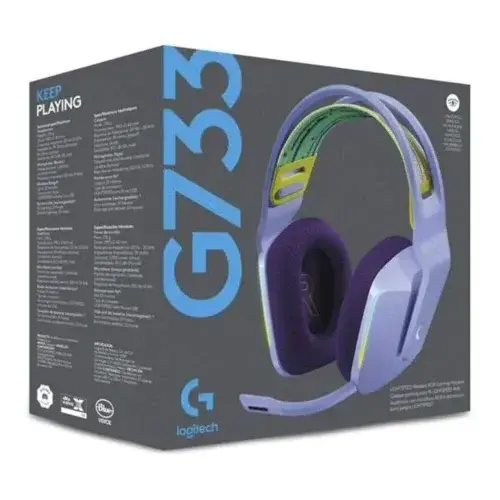 LOGITECH G733 LIGHTSPEED – CASQUE GAMING SANS FIL – DTS HEADPHONE X 2.0 – RGB – MICRO DÉTACHABLE – BLEU