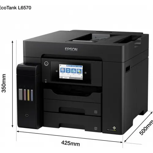 EPSON ECOTANK L6570 – IMPRIMANTE MULTIFONCTION 4 EN 1 – RÉSERVOIR D’ENCRE – WIFI – A4 COULEUR – BLACK