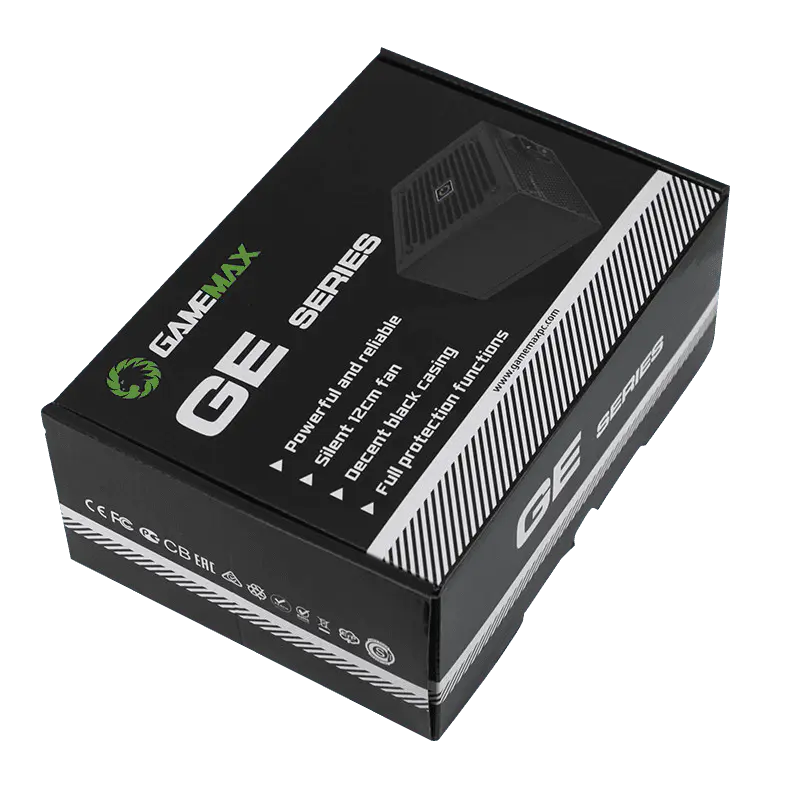 GAMEMAX GE-600 – ALIMENTATION 600W – FULL RANGE – PC DESKTOP GAMING – FAN SILENCIEUX – BLACK