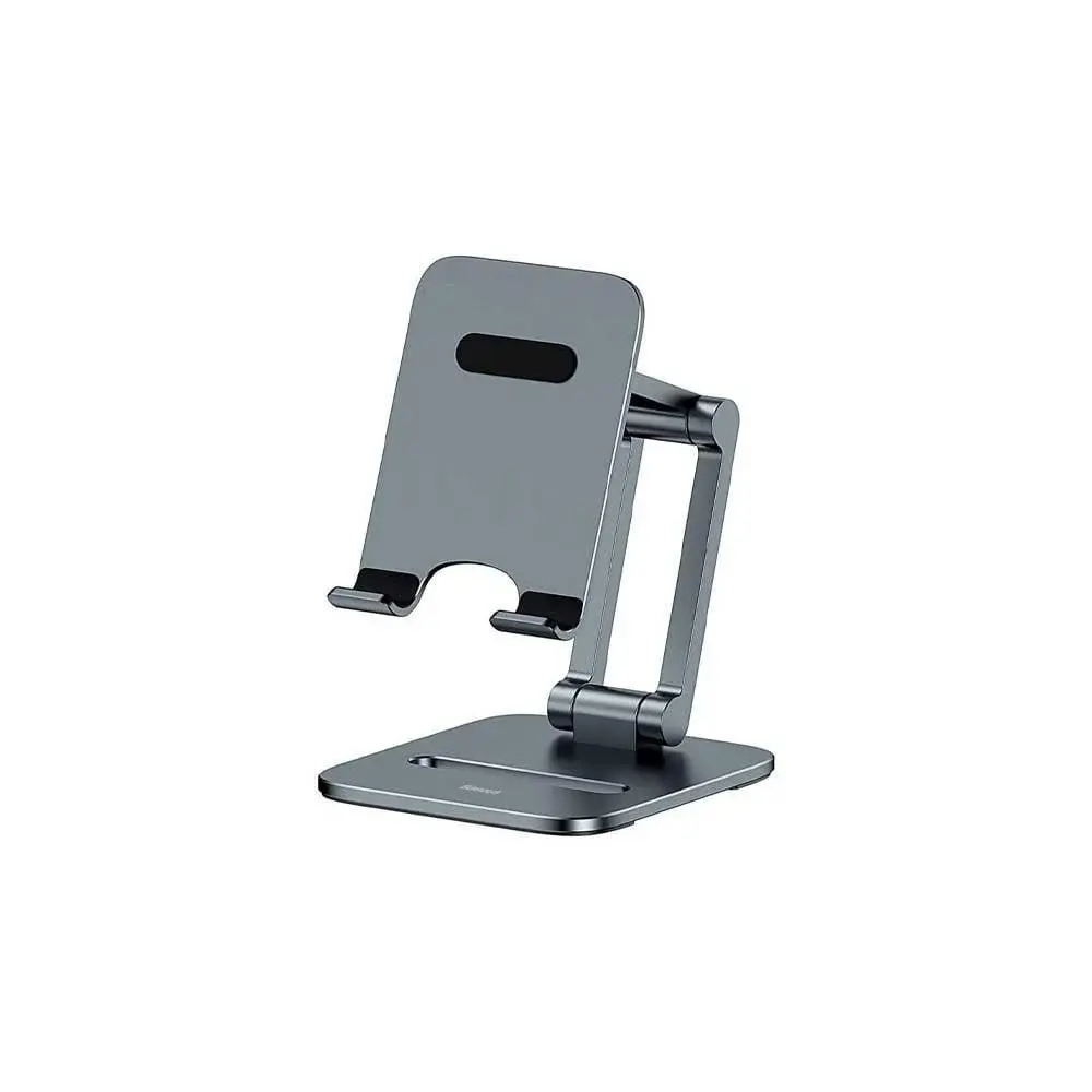 BASEUS DESKTOP BIAXIAL FOLDABLE METAL STAND – POUR SMARTPHONES – ALLIAGE ALUMINIUM – GRIS SIDÉRAL