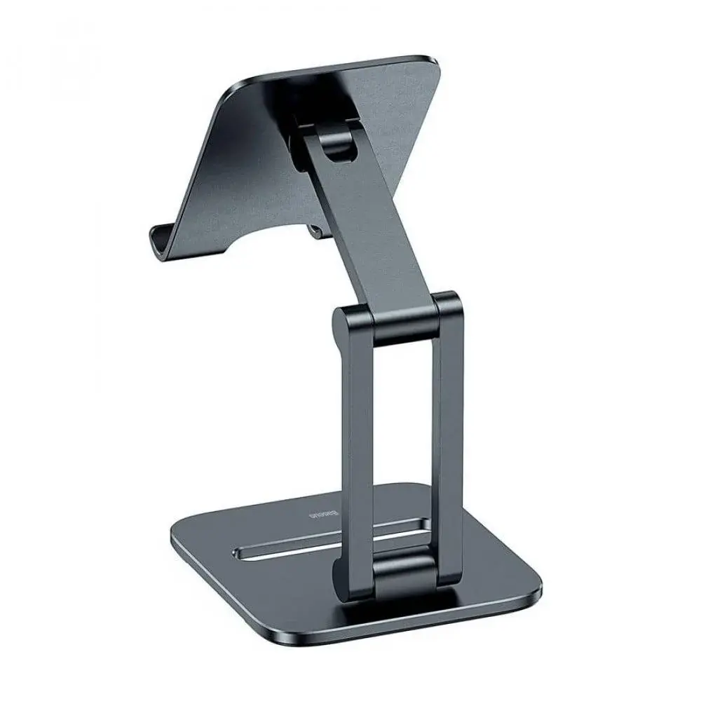 BASEUS DESKTOP BIAXIAL FOLDABLE METAL STAND – POUR SMARTPHONES – ALLIAGE ALUMINIUM – GRIS SIDÉRAL