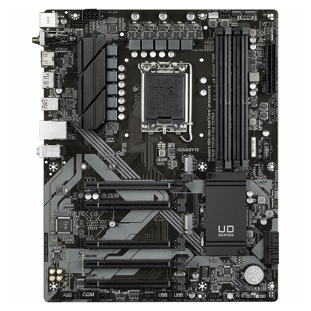 GIGABYTE B760 DS3H AX DDR4 – CARTE MÈRE ATX – SOCKET LGA 1700 – 4 x DDR4 – 1 x PCIe 4.0 X16 – 2 x M.2 PCIe 4.0 NVMe – WIFI 6E – BLUETOOTH 5.2 – USB 3.2 – BLACK