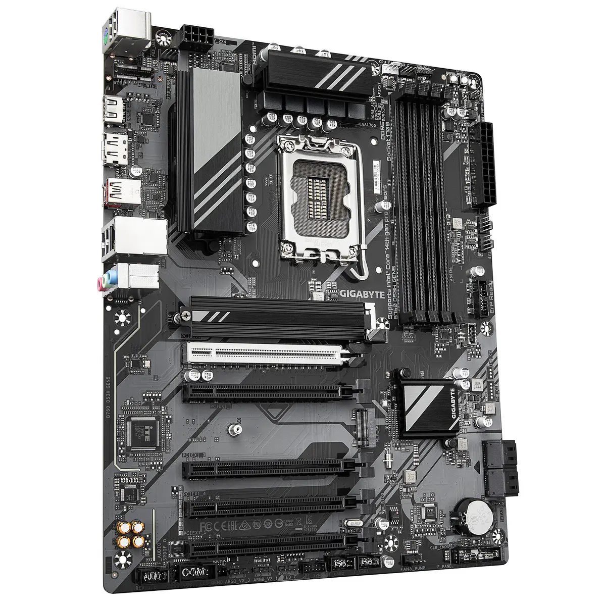 GIGABYTE B760 DS3H GEN5 – CARTE MÈRE ATX – SOCKET LGA 1700 – 4 x DDR5 – 1 x PCIe 5.0 X16 – 2 x M.2 PCIe 4.0 NVMe – USB 3.2 – LAN GIGABIT – BLACK