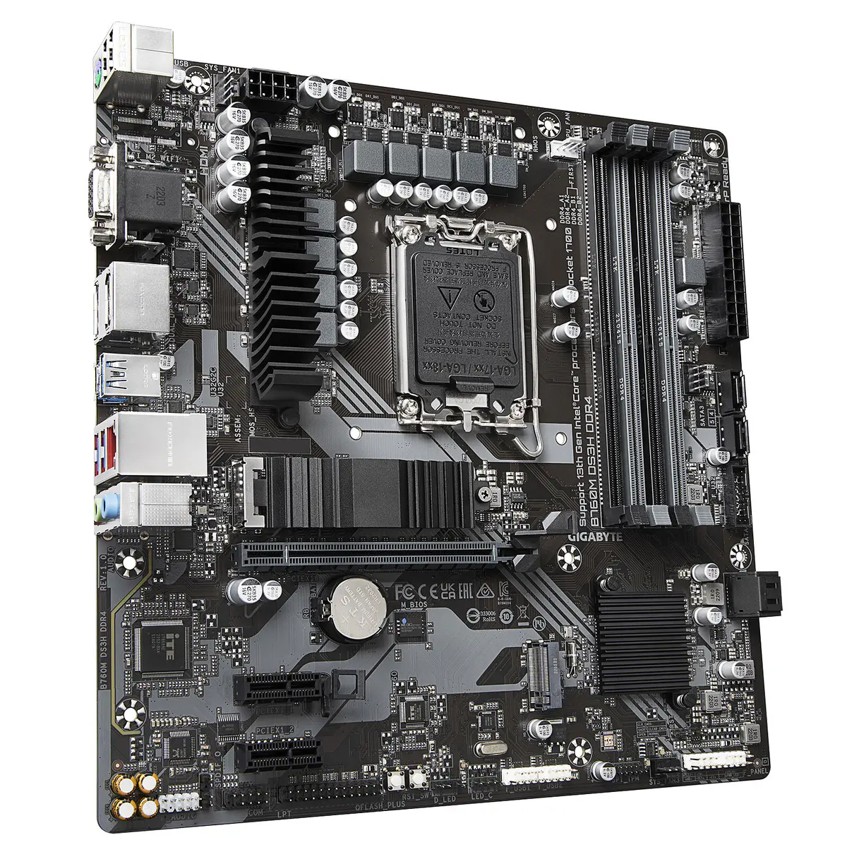 GIGABYTE B760M DS3H DDR4 – CARTE MÈRE MICRO ATX – SOCKET LGA 1700 – 4 x DDR4 – 1 x PCIe 4.0 X16 – 2 x M.2 PCIe 4.0 NVMe – LAN 2.5GBE – USB 3.1 – BLACK