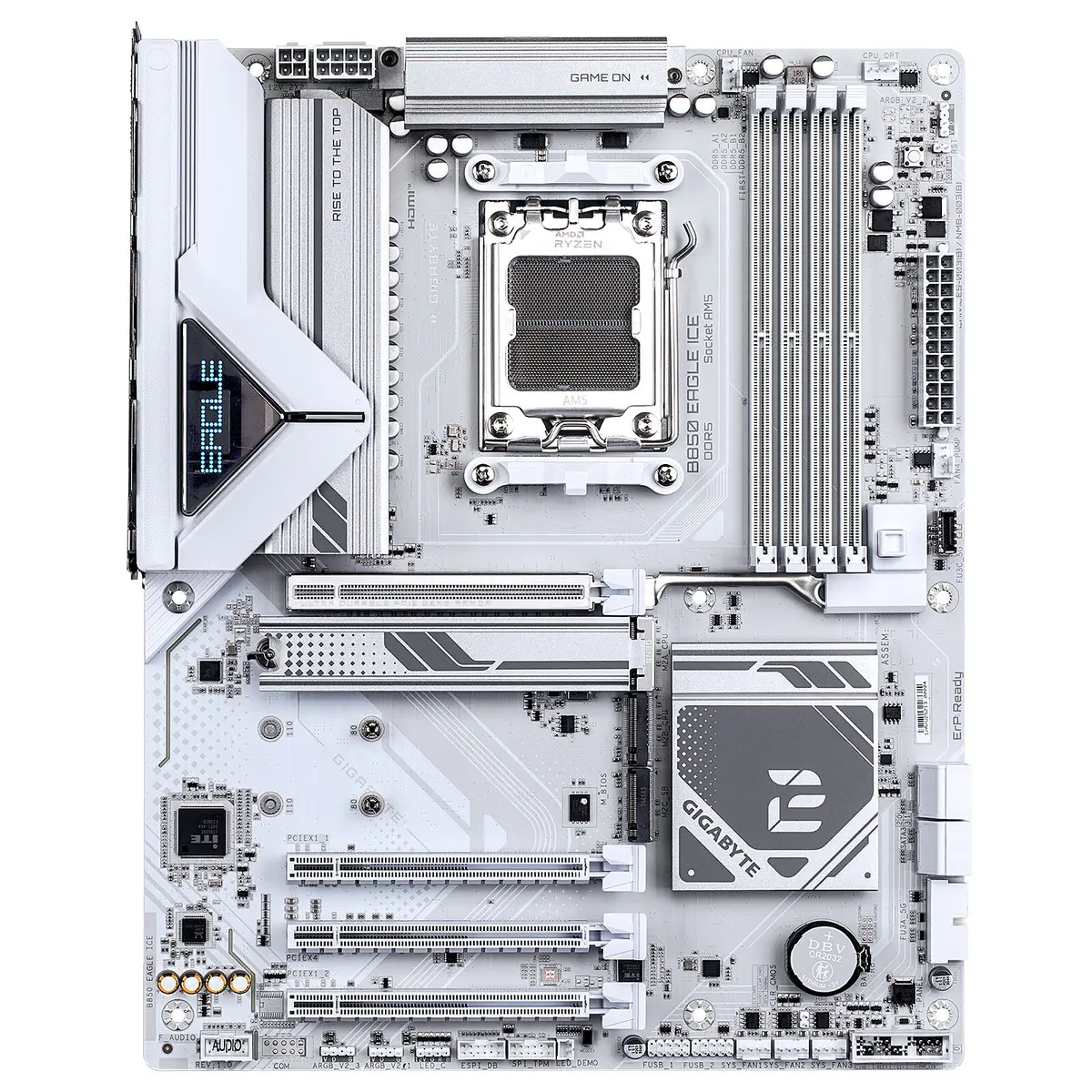 GIGABYTE B850 EAGLE ICE – CARTE MÈRE ATX – SOCKET AM5 – 4 X DDR5 – 1 X PCIE 5.0 X16 – 3 X M.2 NVME – LAN 2.5GBE – USB 3.0 – WHITE