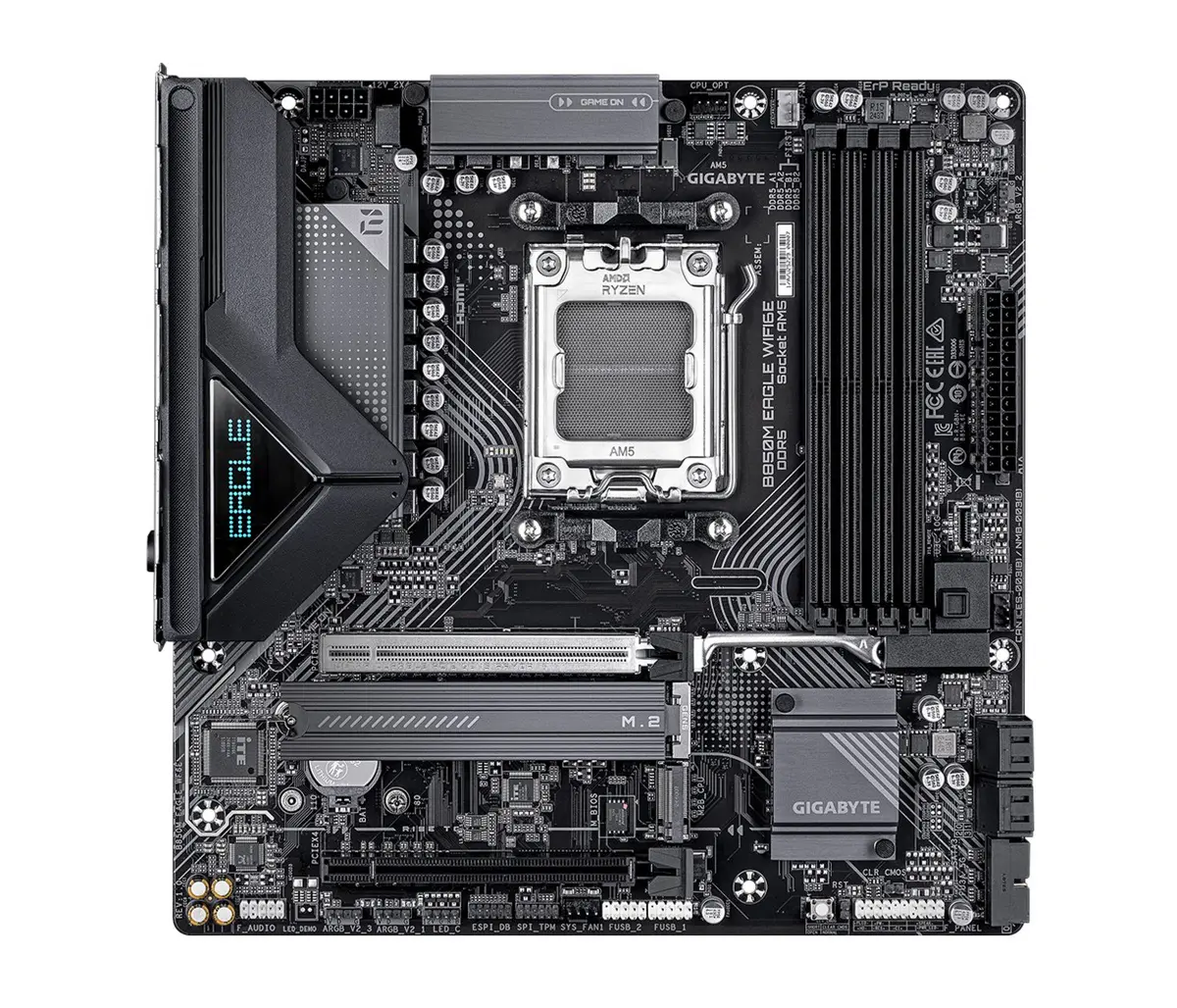 GIGABYTE B850M EAGLE WIFI6E – CARTE MÈRE MICRO ATX – SOCKET AM5 – 4 X DDR5 – 1 X PCIE 5.0 X16 – 2 X M.2 NVME – WIFI 6E – BLUETOOTH 5.3 – LAN 2.5GBE – BLACK