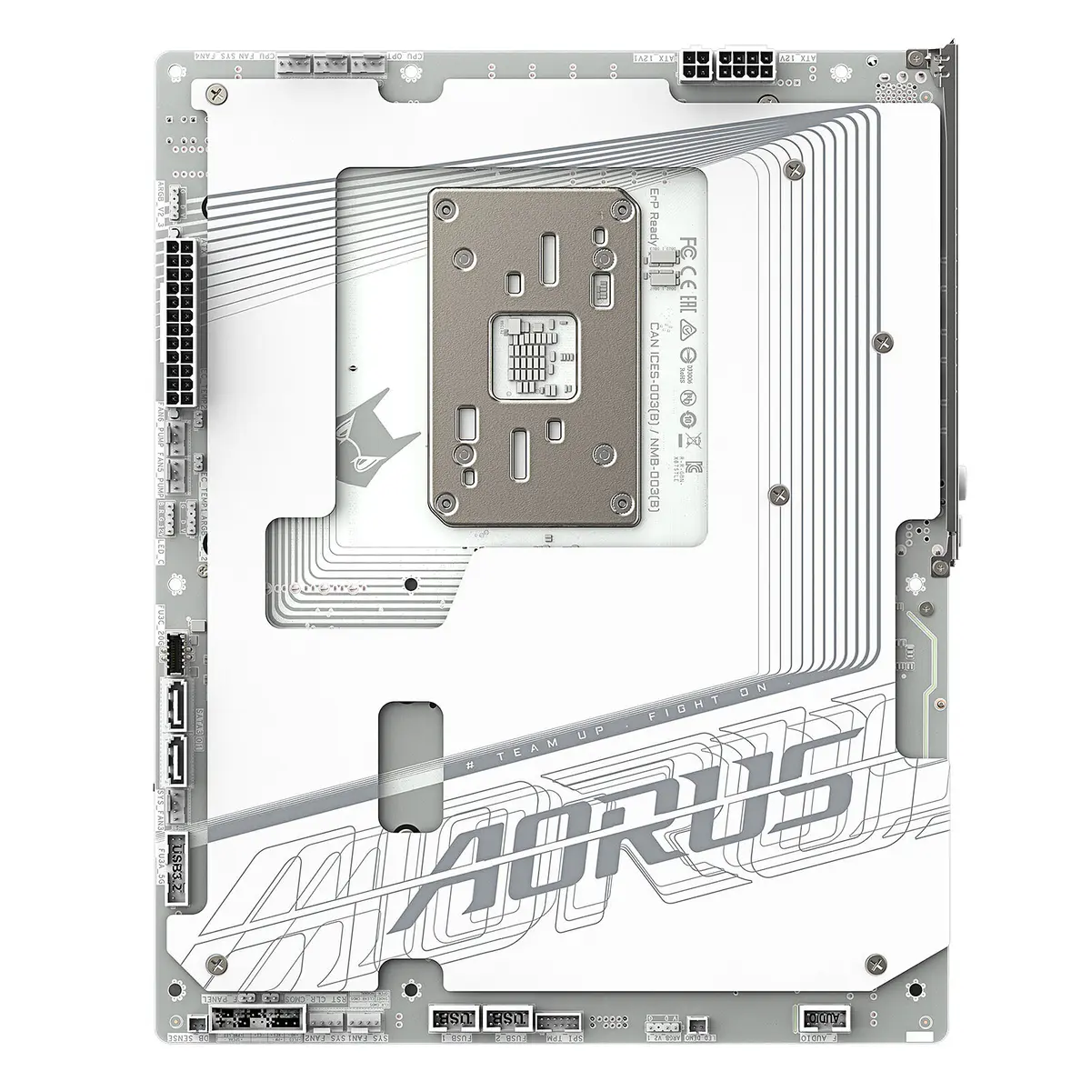 GIGABYTE X870 AORUS STEALTH ICE – CARTE MÈRE ATX – SOCKET AM5 – 4 x DDR5 – 1 x PCIe 5.0 X16 – 4 x M.2 NVMe – WIFI 7 – BT 5.4 – LAN 5GBE – USB4 – WHITE