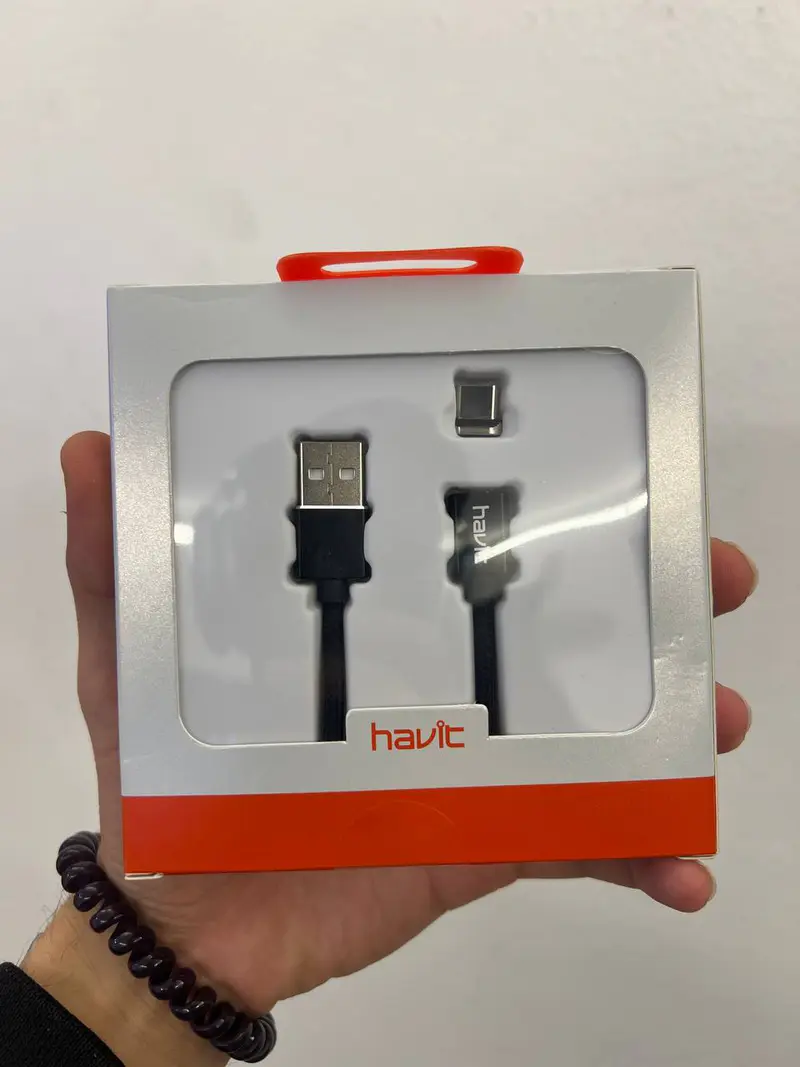 HAVIT H637 – CÂBLE MAGNÉTIQUE TYPE-C – CHARGE RAPIDE – TRANSFERT DE DONNÉES – CONNECTEUR AIMANTÉ – DURABLE – BLACK