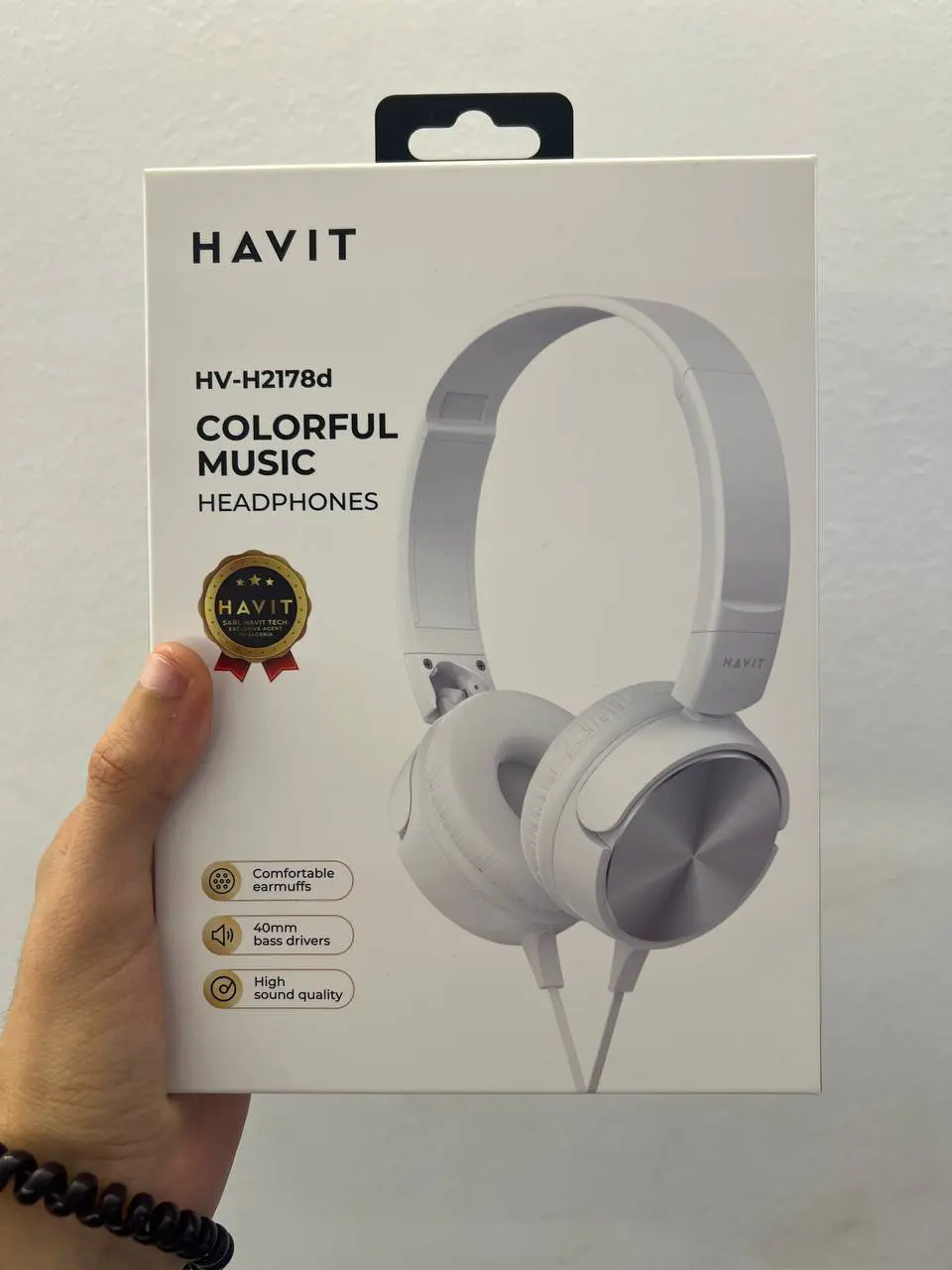 HAVIT HV-H2178D WHITE – CASQUE FILAIRE – SON STÉRÉO – MICROPHONE INTÉGRÉ – DESIGN CONFORTABLE – WHITE