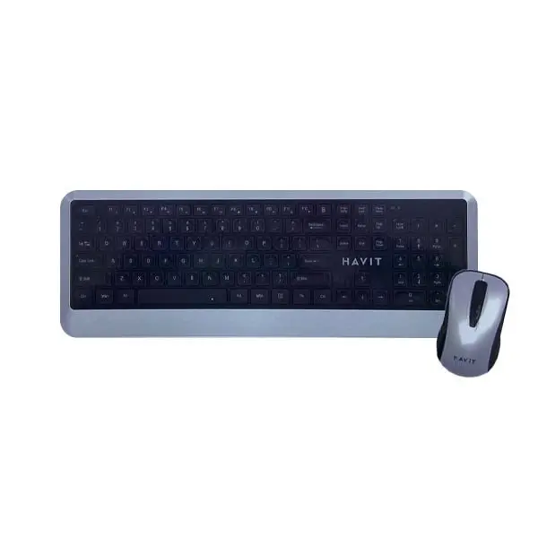 HAVIT KB243GCM – PACK CLAVIER + SOURIS SANS FIL – MULTIMÉDIA – CONNEXION 2.4GHZ – SILENCIEUX – ERGONOMIQUE – BLACK
