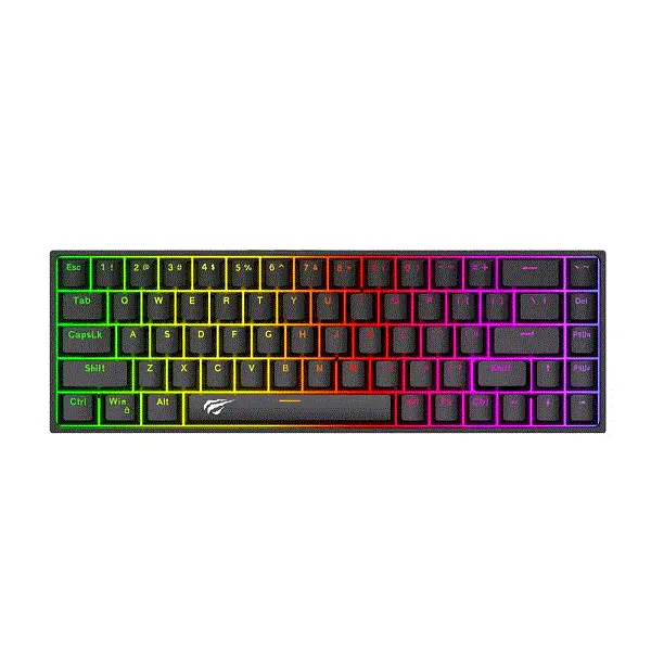 HAVIT KB881L BLACK – CLAVIER MÉCANIQUE GAMING – RGB BACKLIT – SWITCHES MÉCANIQUES – ANTI-GHOSTING – DESIGN GAMING – BLACK