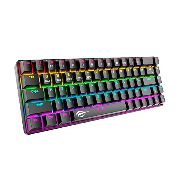 HAVIT KB881L BLACK – CLAVIER MÉCANIQUE GAMING – RGB BACKLIT – SWITCHES MÉCANIQUES – ANTI-GHOSTING – DESIGN GAMING – BLACK